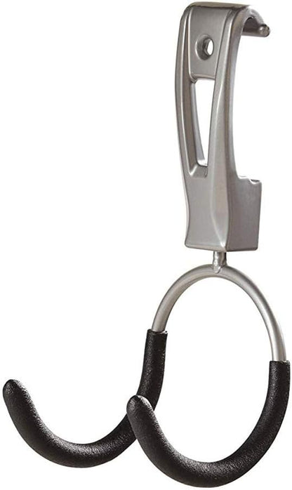 Rubbermaid FastTrack Garage Hook Organizers - Powder Coated Metallic for Ladders, Tools & Bikes (4 Pack)