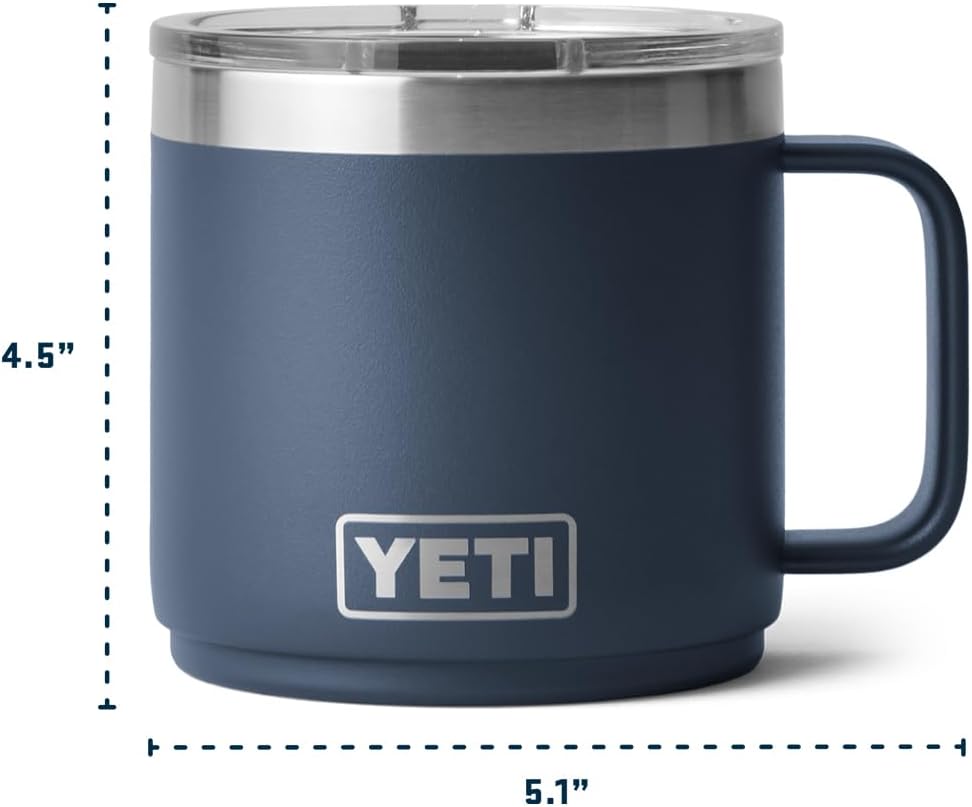 YETI Rambler 14 oz Vacuum Insulated Ceramic Lined Stackable Mug - Seafoam Color with MagSlider Lid