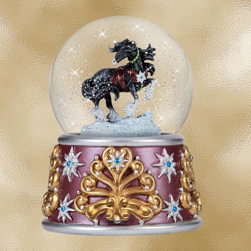 Musical Snow Globe with Horse & Jingle Bells - Holiday Keepsake