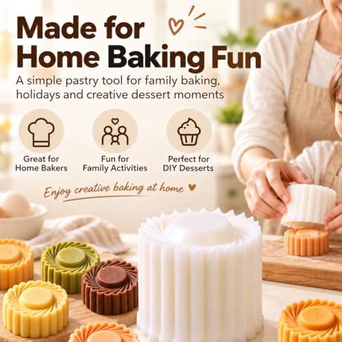 Double-Ended Pastry Mold 2pcs - Decorative Mooncake & Pastry Cutter Set