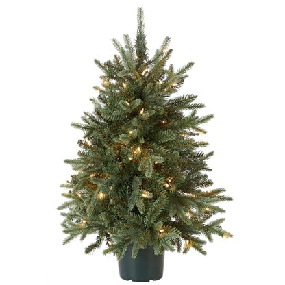 3ft Pre-Lit Artificial Christmas Tree with Lights, Indoor Outdoor Use