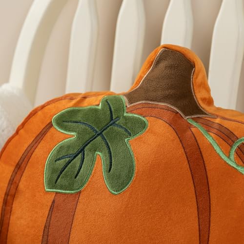 Halloween Pumpkin Throw Pillow Double-Sided 15.5 Inch Accent Cushion