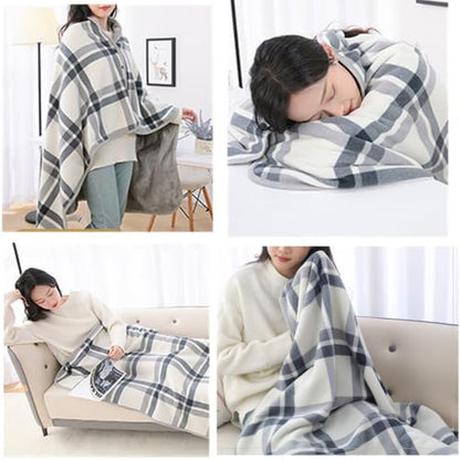 Office Chair Blanket Fleece Wearable Wrap Shawl for Home & Work - Variation A