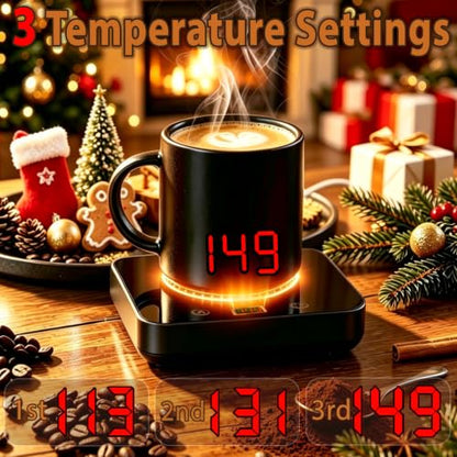 Coffee Mug Warmer for Desk 5.5x6.3 Inch with Auto Shut Off & Adjustable Temperature