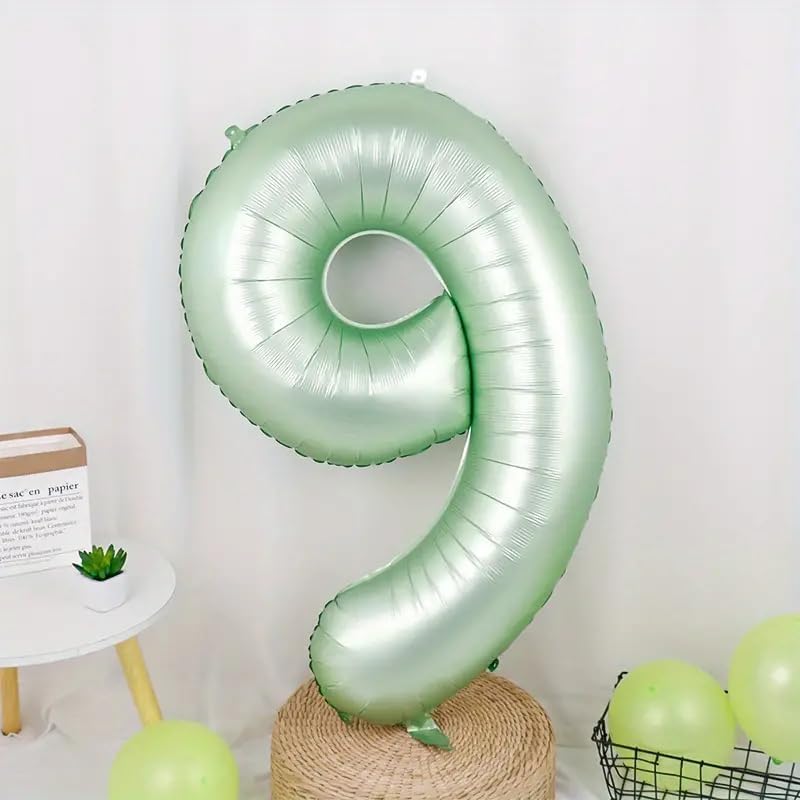 Olive Green Numbers 9 Balloon by [Brand Name] - 40 Inch Decorative Balloon for Birthdays, Weddings & Graduations