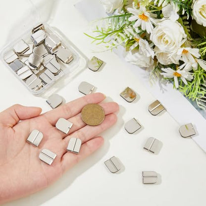 50PCS Silver Book Corner Protectors Edge Clips for Books Albums Scrapbooks