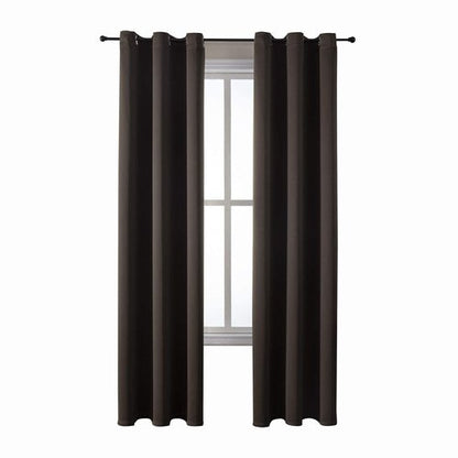 ChrisDowa Grommet Blackout Curtains for Bedroom and Living Room - 2 Panels Set Thermal Insulated Room Darkening Curtains (Brown, 42W x 84L)