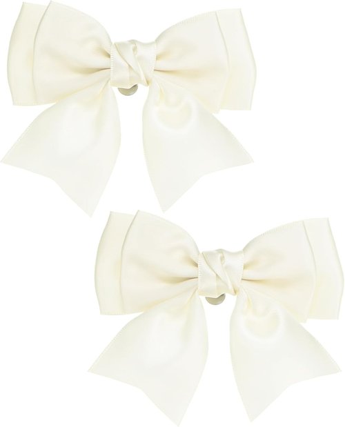M METERXITY Bow Shoe Clips - Elegant Satin Detachable Buckles for Women | 2-Pack Removable Decor