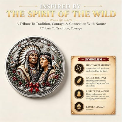 Native American Christmas Collectible Coin Set - 9 Pieces Holiday Keepsakes