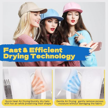 Hat Steamer & Shaper Machine for Caps & Hats - Automatic Drying & Odor Removal