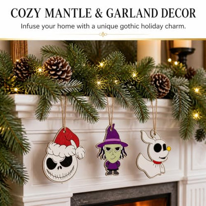 36PCS Halloween Christmas Ornaments Decorations Set Spooky Cartoon Designs