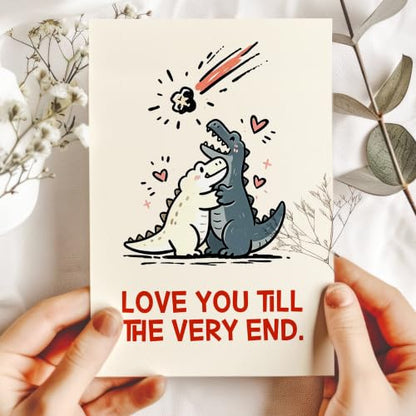 Anniversary Card for Husband Wife - Dinosaur Love Theme - ACH-225
