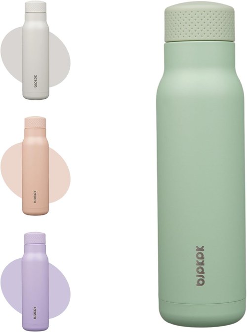 BJPKPK Stainless Steel Water Bottle - 21oz Insulated Leakproof Thermal Flask | Mint Green