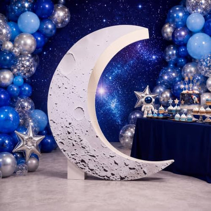 Large Moon Cardboard Cutout Standup for Space Theme Party Decoration - 5ft