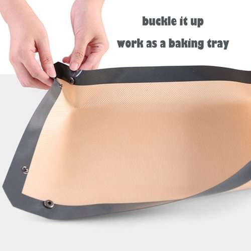 CANDeal Silicone Fiber Baking Mat - Non-Stick & Leakproof Design | 12x8.2 Inch (30x21cm)