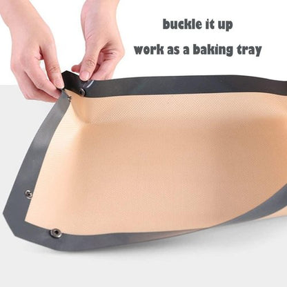 CANDeal Silicone Fiber Baking Mat - Non-Stick & Leakproof Design | 12x8.2 Inch (30x21cm)