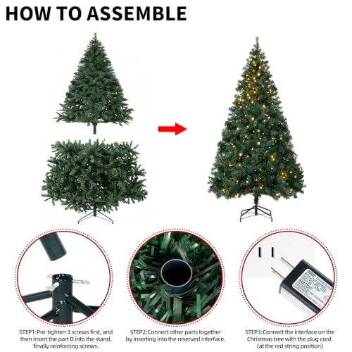 4FT Prelit Christmas Artificial Tree with Warm White LED Lights - Holiday Decor
