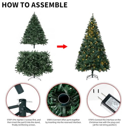 4FT Prelit Christmas Artificial Tree with Warm White LED Lights - Holiday Decor
