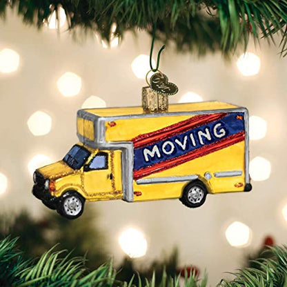 Old World Christmas Moving Truck Glass Ornament - Housewarming Gift
