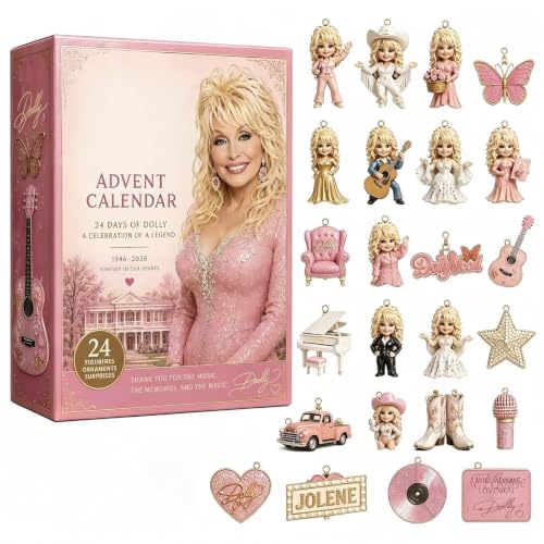 Dolly Advent Calendar 2026 Memorial 24 Days Christmas Countdown Calendar - One Size Variation #07