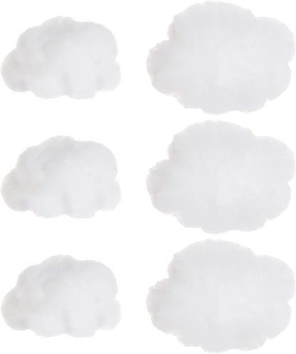 Tiggell 6 Pieces Artificial 3D Cloud Props - Imitation Hanging Ornaments for DIY Room Decor