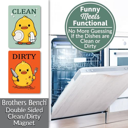 Funny Duck Dishwasher Clean Dirty Sign Magnet with Variation Duck
