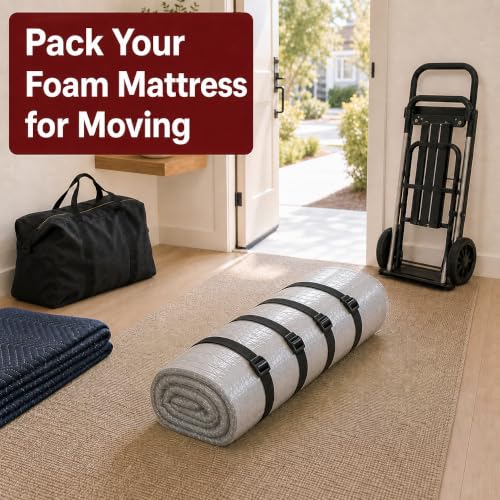 King/Cal King Mattress Vacuum Bag with Straps for Moving & Storage