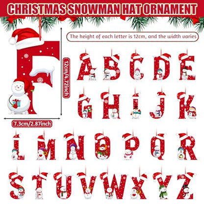 Personalized Christmas Letter Ornaments O - Alphabet Holiday Tree Decor