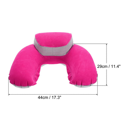 PATIKIL Travel Neck Pillow, U Shaped Pillow Portable Travel Neck Flight Pillow Includes Storage Pouch Eye Masking Earplugs for Airplane Office, Pink