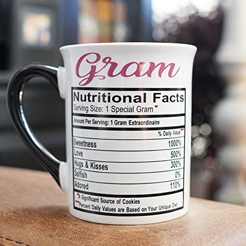 Funny Nutrition Facts Coffee Mug - 16 oz Grandma Gift Ceramic Cup