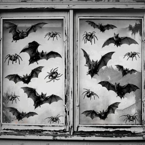 Halloween Bat Window Clings for Glass Doors and Walls - Spooky Decor