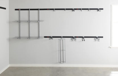 Rubbermaid FastTrack Bike Storage Kit - Heavy Duty 3-Piece Rail Hook Organizer for Garage & Shed