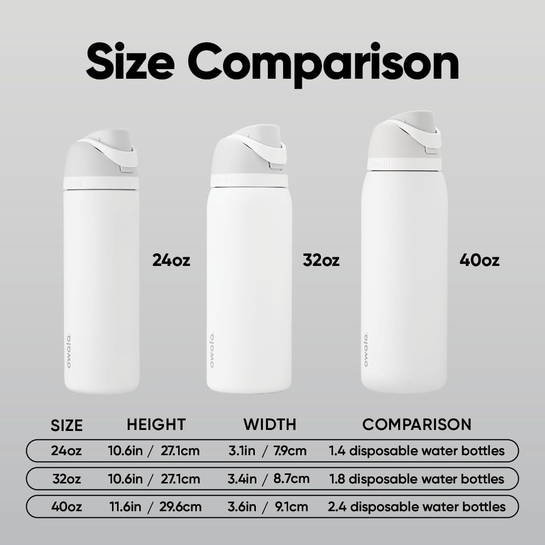 Owala FreeSip Insulated Stainless Steel Water Bottle - BPA-Free, 24 oz, Perfect for Sports & Travel | Crown Jewel