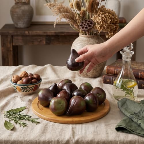 Artificial Figs Set - Realistic Decorative Fruit for Home & Retail Display