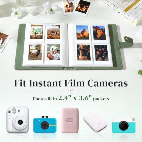 Ovesmusl Green Photo Album for Polaroid Hi-Print 2x3 and Snap - 320 Photos
