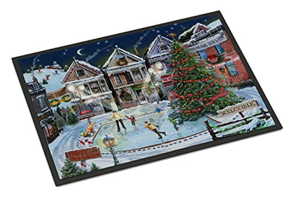 Christmas Family Skate Night Doormat 18x27 Non Slip Indoor Outdoor Rug - Variation: 1'null" x 0"