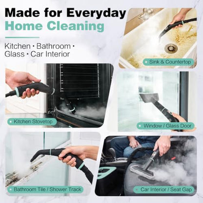 Portable Handheld Steam Cleaner 1500W 221°F Multi-Purpose Steamer