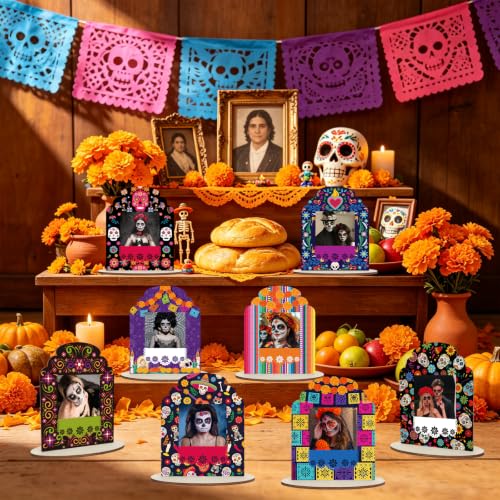 Muertos Dia De Los Muertos Picture Frame Large for Altar Decorations - Set of 12