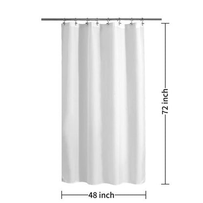 ALYVIA SPRING Stall Fabric Shower Curtain Liner Waterproof - 48" x 72", Soft & Lightweight Stall Size Shower Curtain with Magnets, Machine Washable - 48x72, White