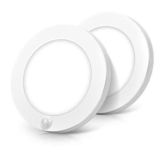 Brightever Motion Sensor LED Ceiling Lights, 10 inch 1200LM & 15W(100W Equivalent), 3000K/4000K/5000K Selectable, Indoor Flush Mount Light Fixture for Hallway, Stairs, Pantry, Closet, Pack of 2, White