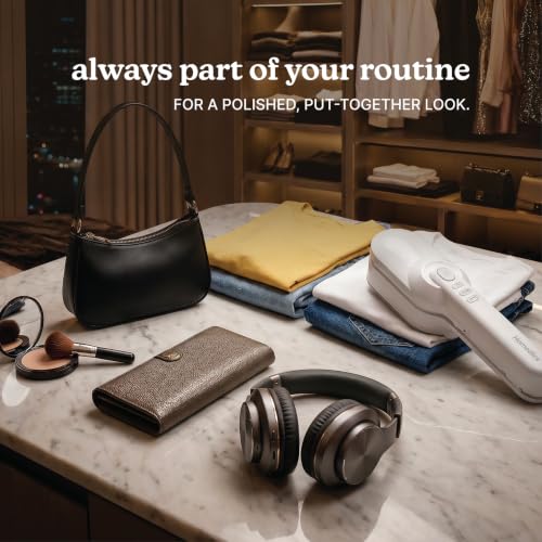 Portable Garment Steamer with Iron Function - Travel Clothes Steamer and Press