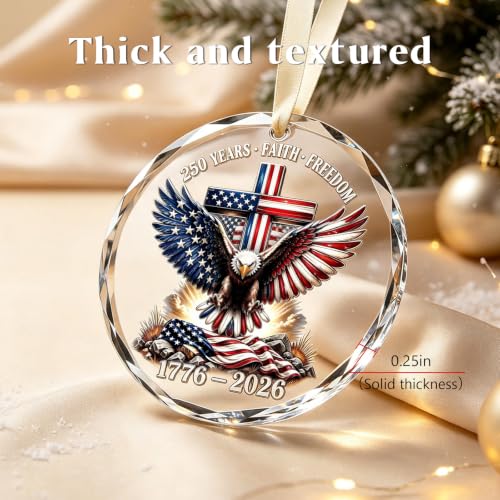 250th Anniversary USA Christmas Ornament - 2026 Patriotic Holiday Decoration - Variation of THIS listing