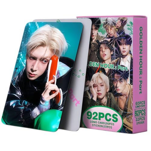 Photocard Collection Set with Stickers - 92 Non-Repeating Cards & Decorative Stickers