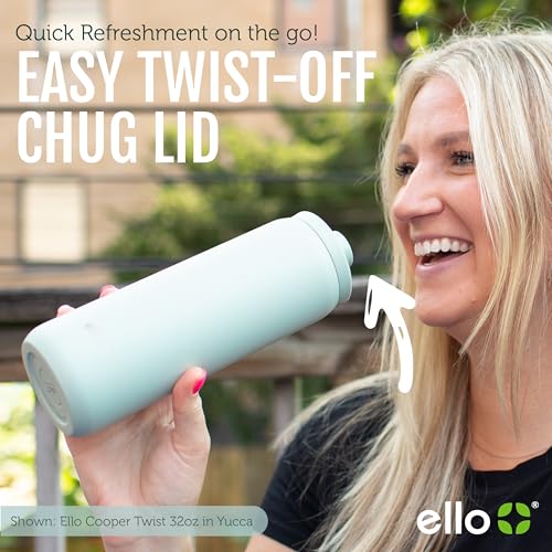 Ello Cooper 22oz Stainless Steel Water Bottle with Straw and Carry Handle