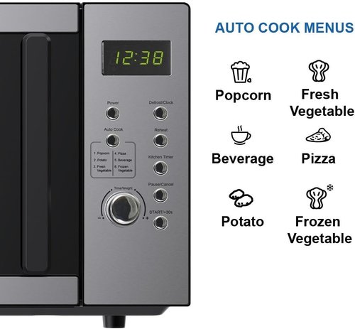 Emerson MW9005SS Microwave Oven - Compact 0.9 Cu. Ft. Design with 900W Power & LED Display