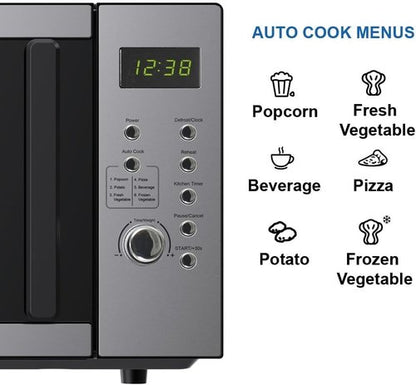 Emerson MW9005SS Microwave Oven - Compact 0.9 Cu. Ft. Design with 900W Power & LED Display