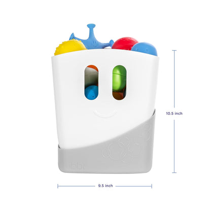 Ubbi Bath Toy Organizer - Freestanding Caddy with Removable Drying Rack for Toddlers | Gray