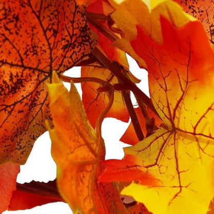 Artificial Fall Maple Leaf Garland 6 Pack - 6 Ft Autumn Decor