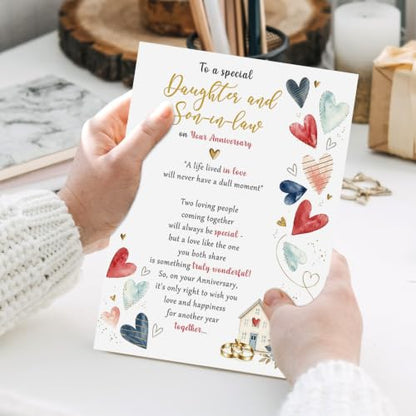 Anniversary Card for Daughter and Son-in-Law YYC-414 Wedding Gift
