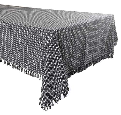 Navy Deep Woven Cotton Table Cloth 60x84 Inches - Formal & Casual Dining